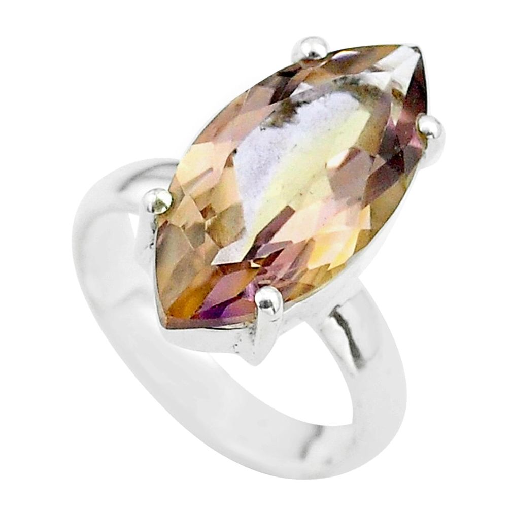8.49cts solitaire natural purple ametrine 925 sterling silver ring size 5 t50238
