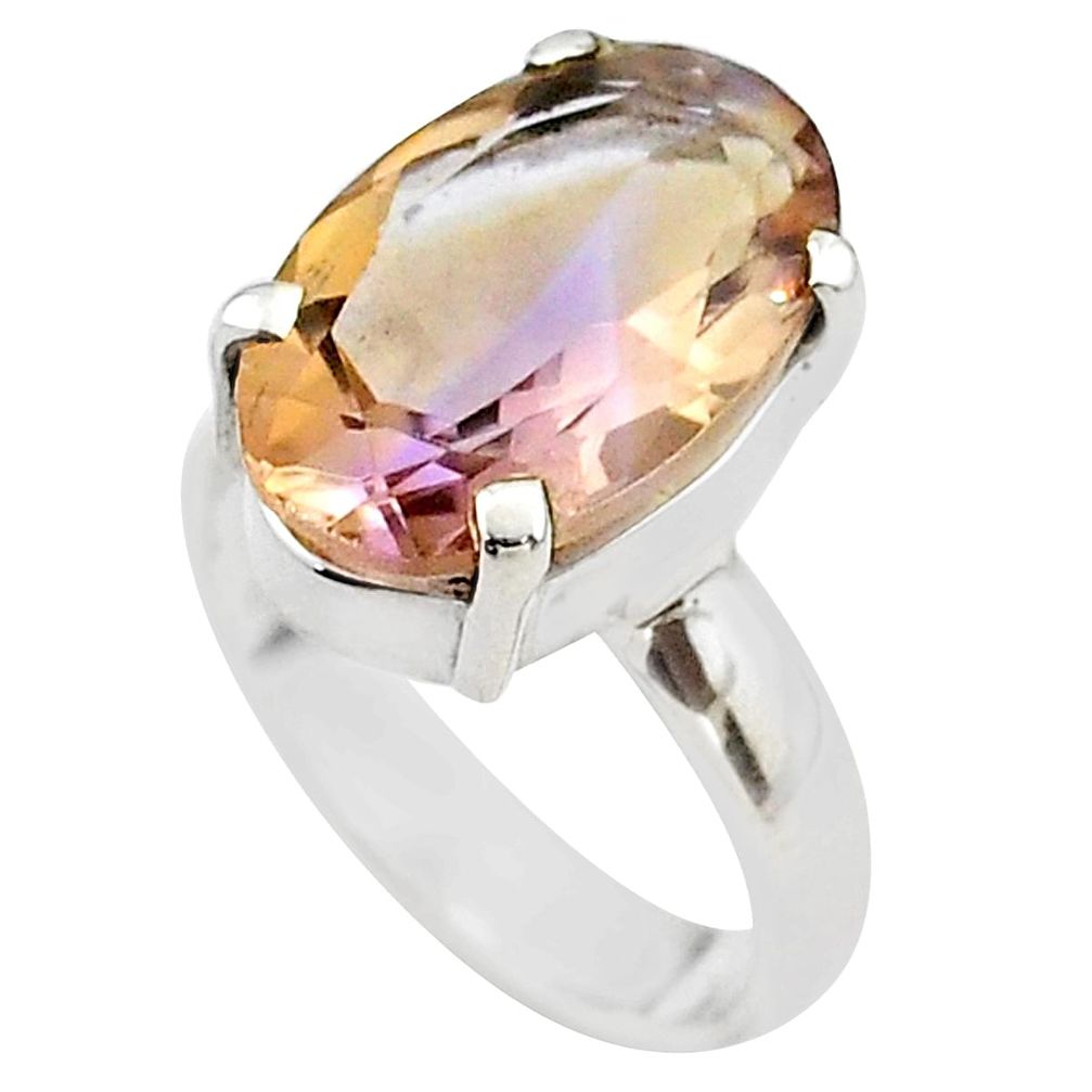 8.22cts solitaire natural purple ametrine 925 sterling silver ring size 6 t45129