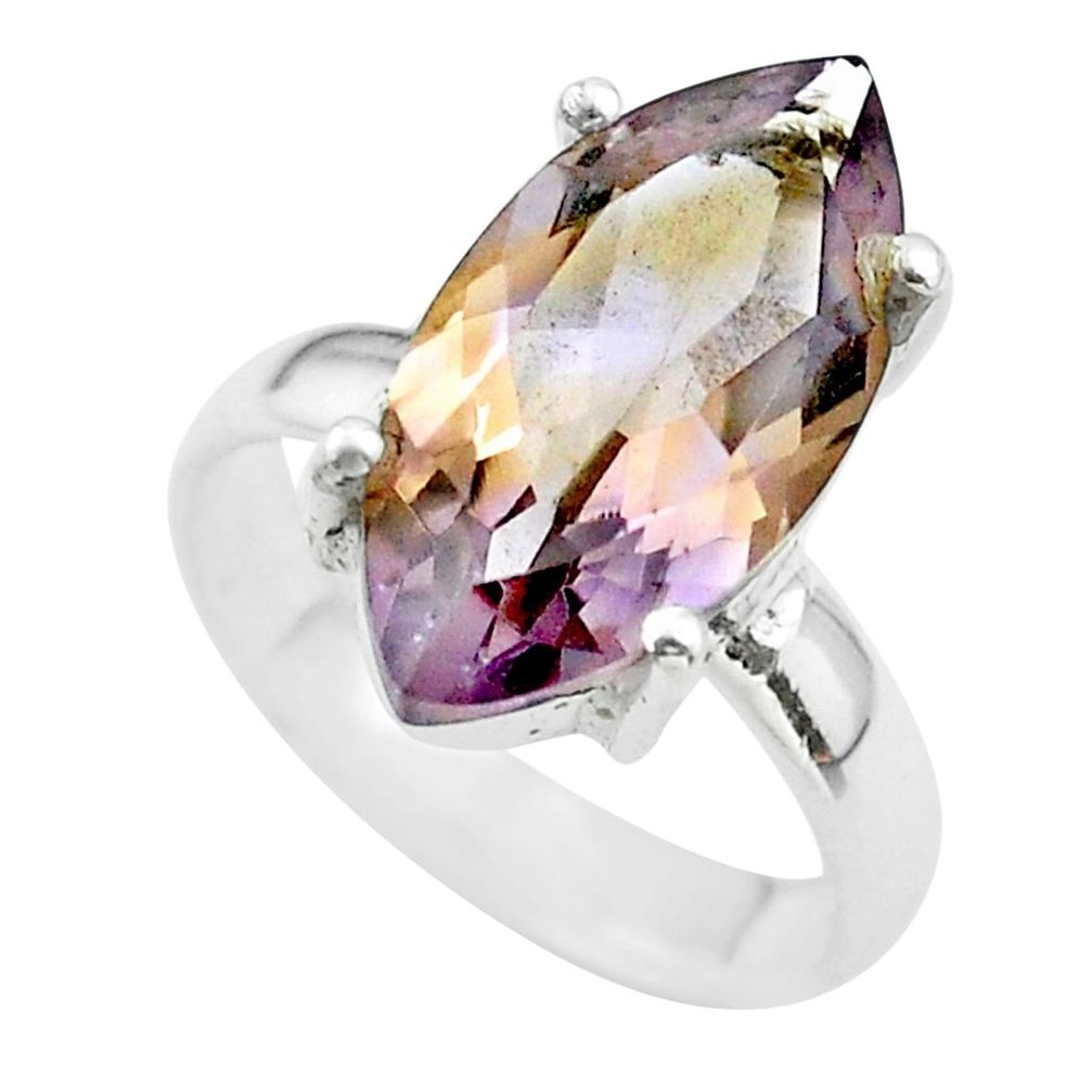 8.49cts solitaire natural purple ametrine 925 sterling silver ring size 6 t50213