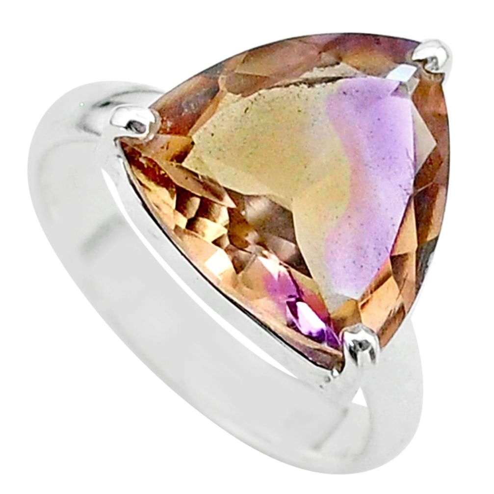 8.06cts solitaire natural purple ametrine 925 sterling silver ring size 7 t24242