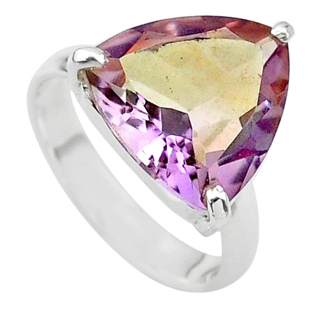 8.31cts solitaire natural purple ametrine 925 sterling silver ring size 7 t24249