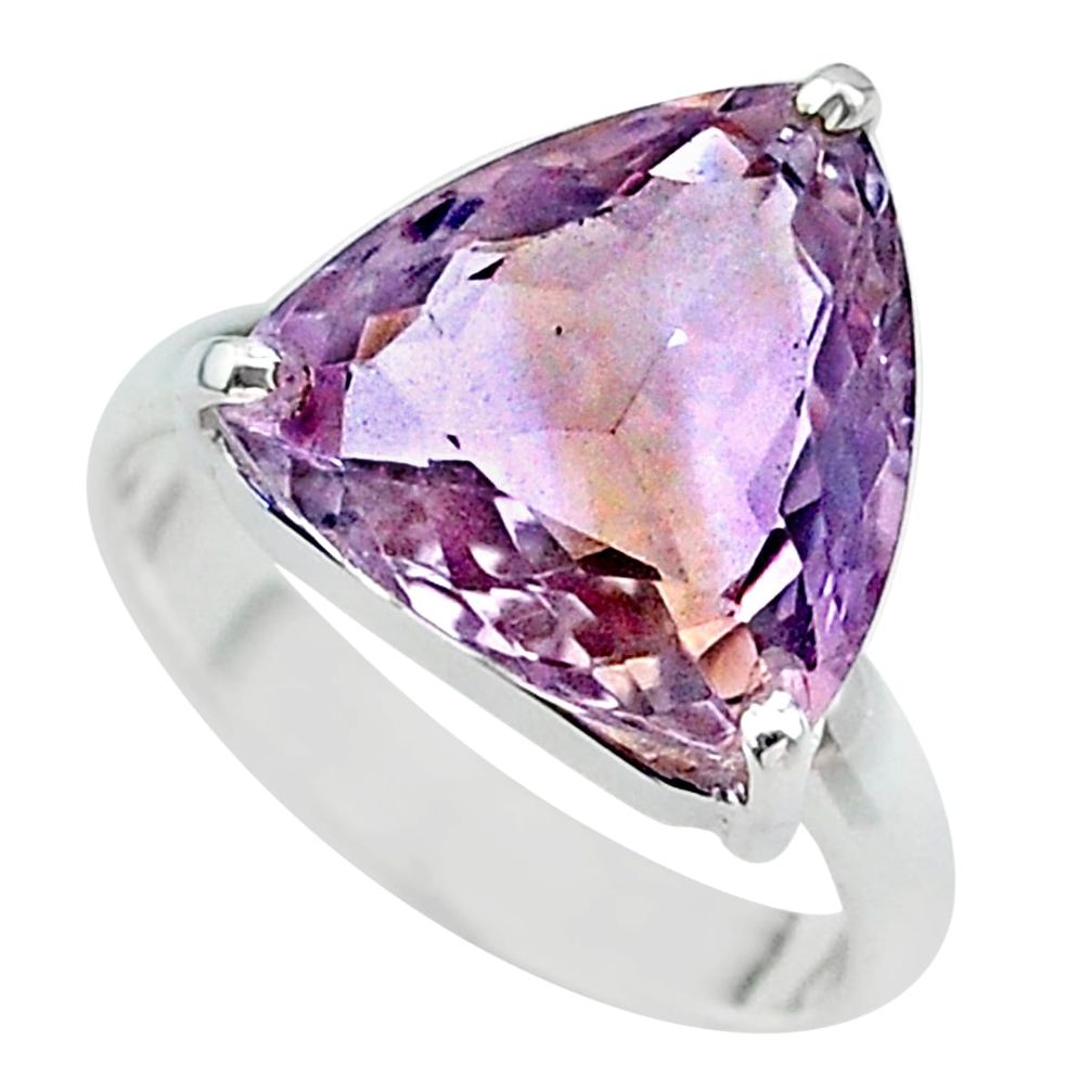 8.21cts solitaire natural purple ametrine 925 sterling silver ring size 8 t24223