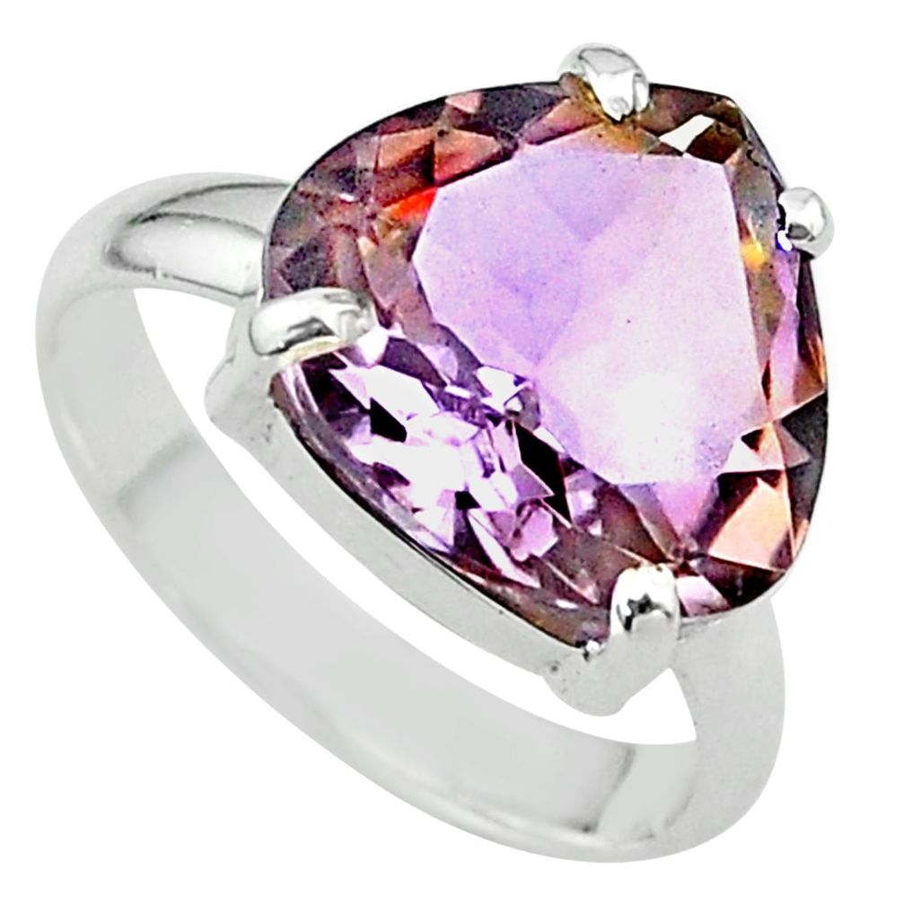 8.21cts solitaire natural purple ametrine 925 sterling silver ring size 8 t24239