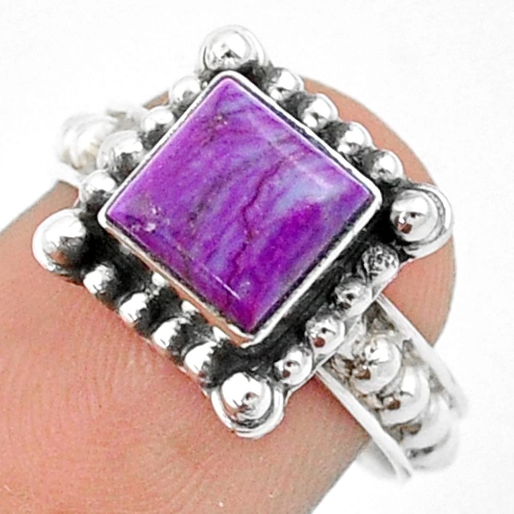 e natural purple mojave turquoise silver ring size 7 u21028