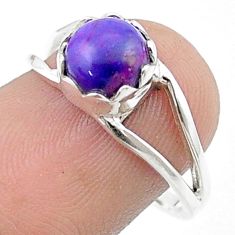 Clearance Sale- 2.59cts solitaire natural purple mojave turquoise silver ring size 7.5 u33922