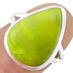 12.36cts solitaire natural rare gaspeite 925 sterling silver ring size 8 u45385