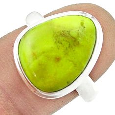 8.85cts solitaire natural rare gaspeite 925 sterling silver ring size 9 u45367