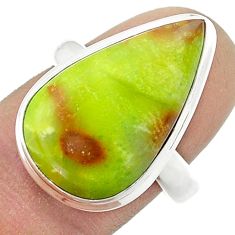 11.57cts solitaire natural rare gaspeite 925 sterling silver ring size 9 u45374