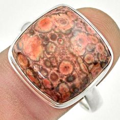 13.27cts solitaire natural red birds eye 925 sterling silver ring size 11 u43934