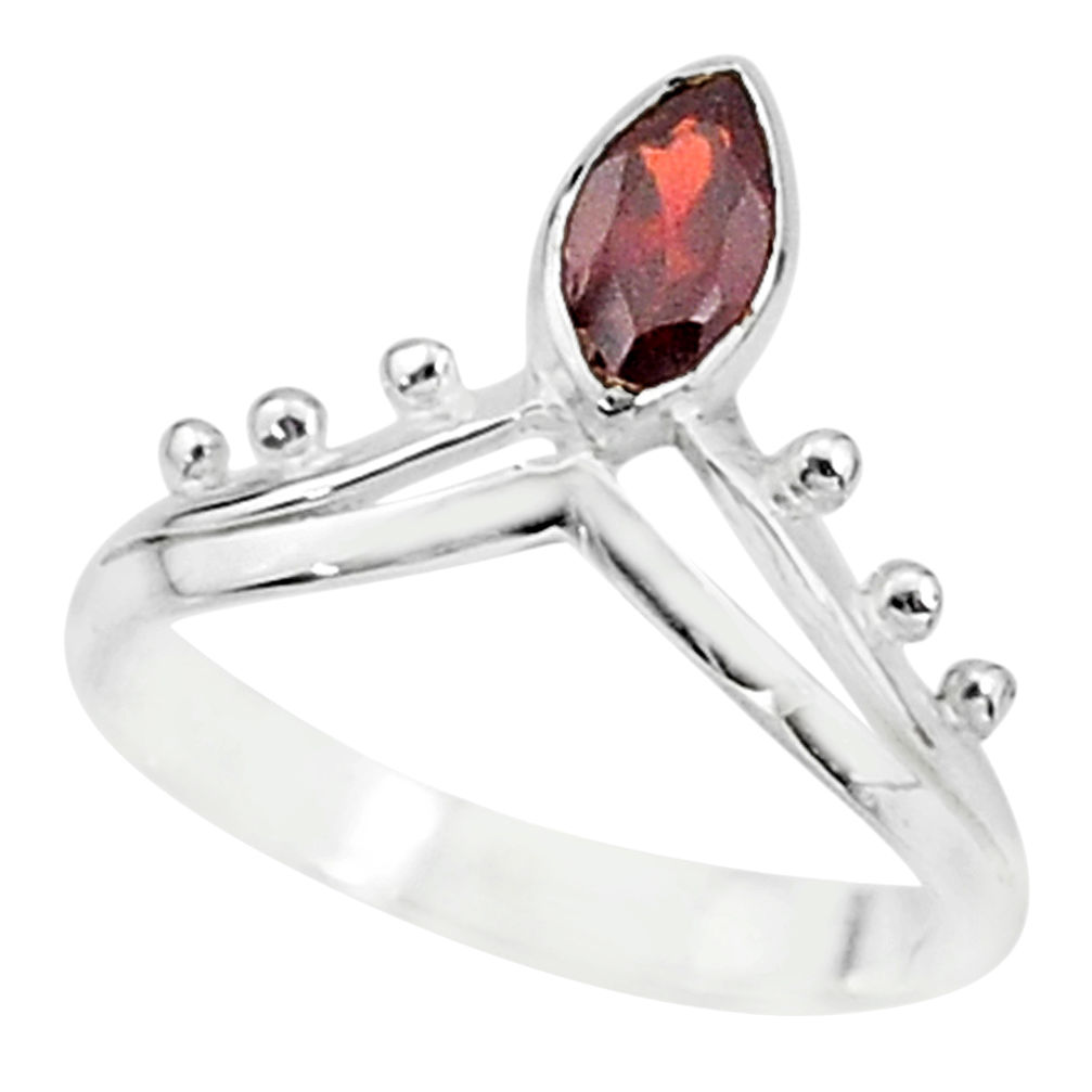 1.81cts solitaire natural red garnet 925 sterling silver ring size 7 t7534