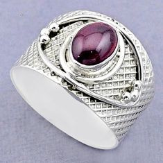 2.02cts solitaire natural red garnet 925 sterling silver ring size 8 t37215