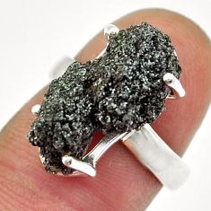 9.05cts solitaire natural seraphinite in quartz 925 silver ring size 6 y30856