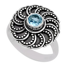 0.60cts solitaire natural topaz 925 sterling silver ring jewelry size 6.5 n12892