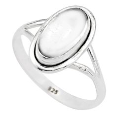 3.16cts solitaire natural white crystal 925 sterling silver ring size 8 t87778