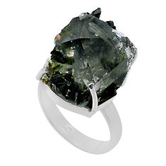 25.60cts solitaire natural white herkimer diamond 925 silver ring size 7 n47613