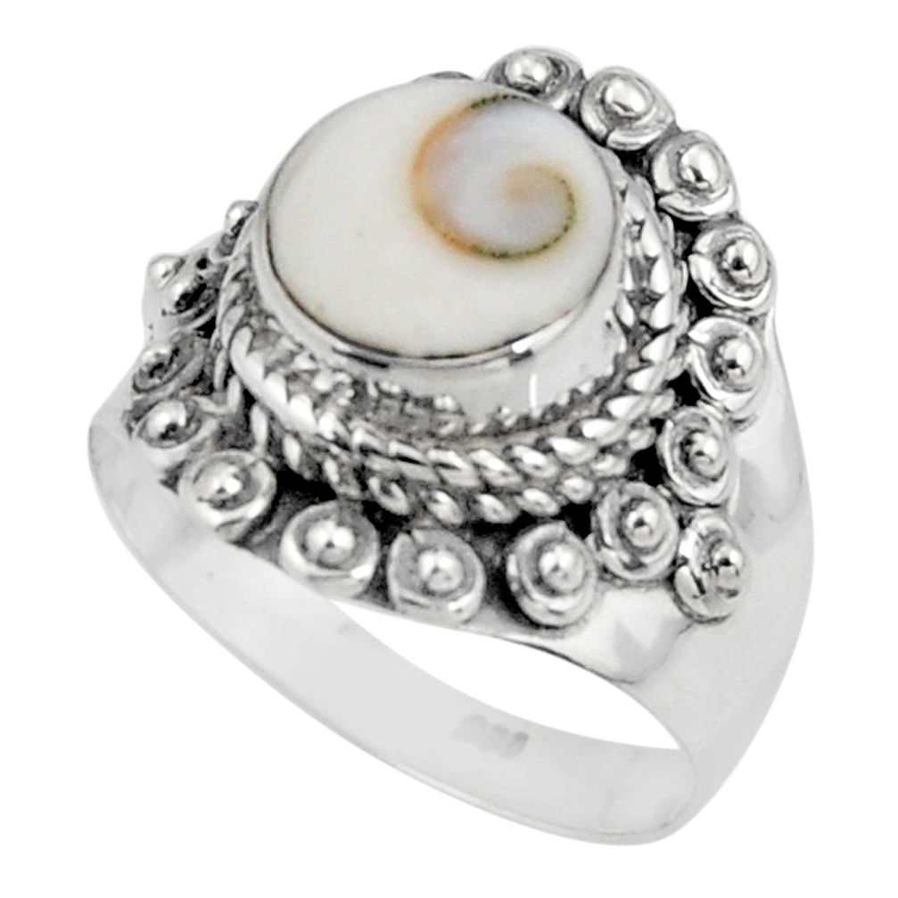 3.10cts solitaire natural white shiva eye 925 sterling silver ring size 7 r51209