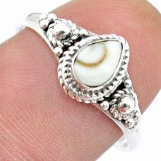 1.02cts solitaire natural white shiva eye 925 sterling silver ring size 8 u51621