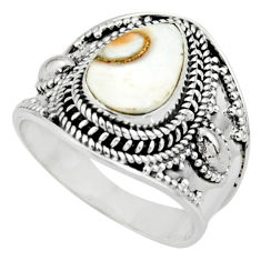 4.22cts solitaire natural white shiva eye 925 sterling silver ring size 9 r51902