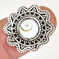 2.46cts solitaire natural white shiva eye round 925 silver ring size 6.5 y6524