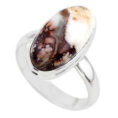 9.32cts solitaire natural wild horse magnesite 925 silver ring size 8 t38992