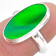 3.83cts solitaire northern lights aurora opal lab silver ring size 6.5 t24990
