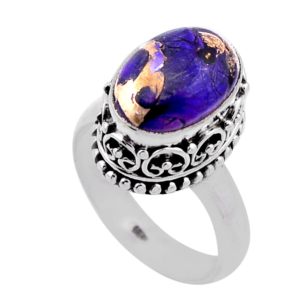 5.18cts solitaire rose dahlia violet 925 sterling silver ring size 7.5 n46407