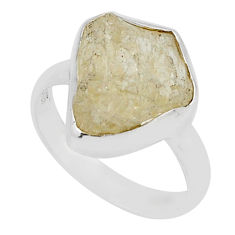 6.27cts solitaire scapolite fancy sterling silver ring jewelry size 7.5 y50715
