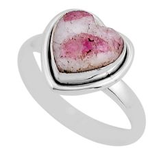 5.07cts solitaire tourmaline in quartz 925 silver adjustable ring size 9 y94640