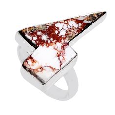 9.86cts solitaire wild horse magnesite 925 silver thunderbolt ring size 7 n26641