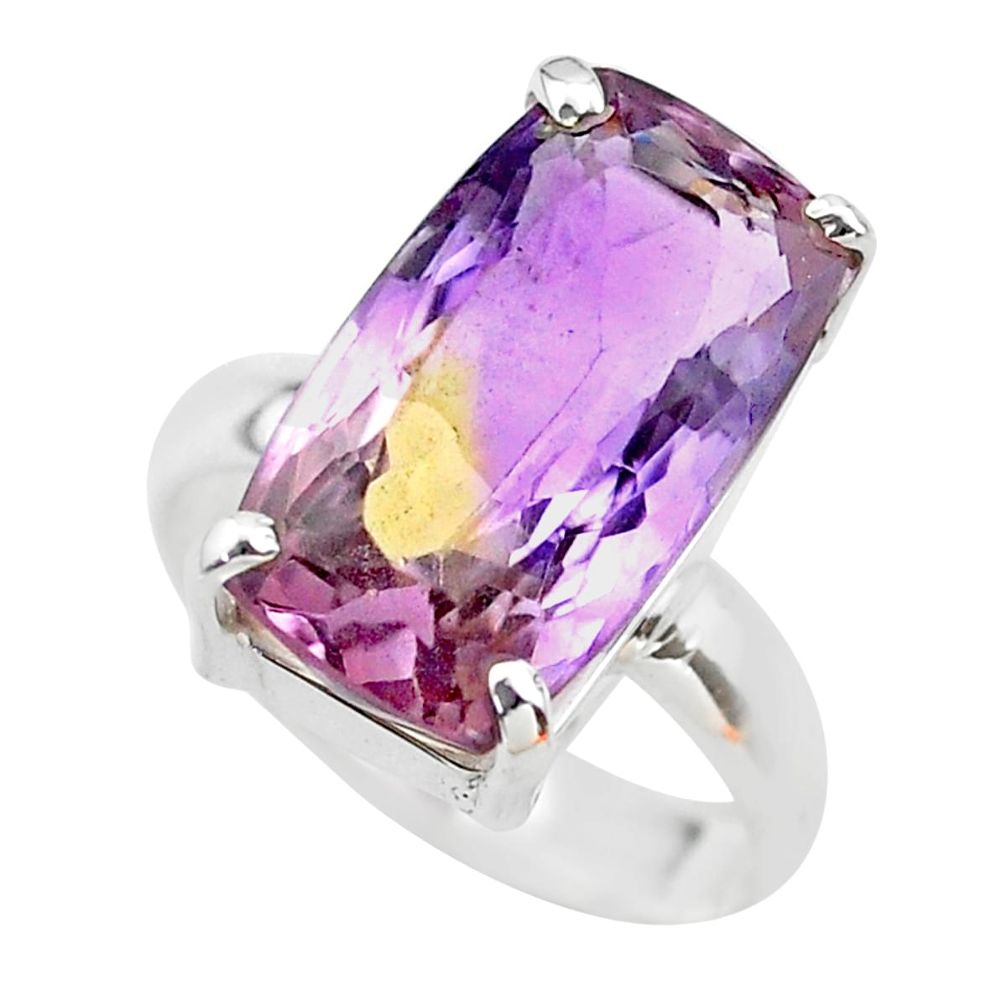 8.80cts solitire natural purple ametrine 925 silver solitaire ring size 7 t24319