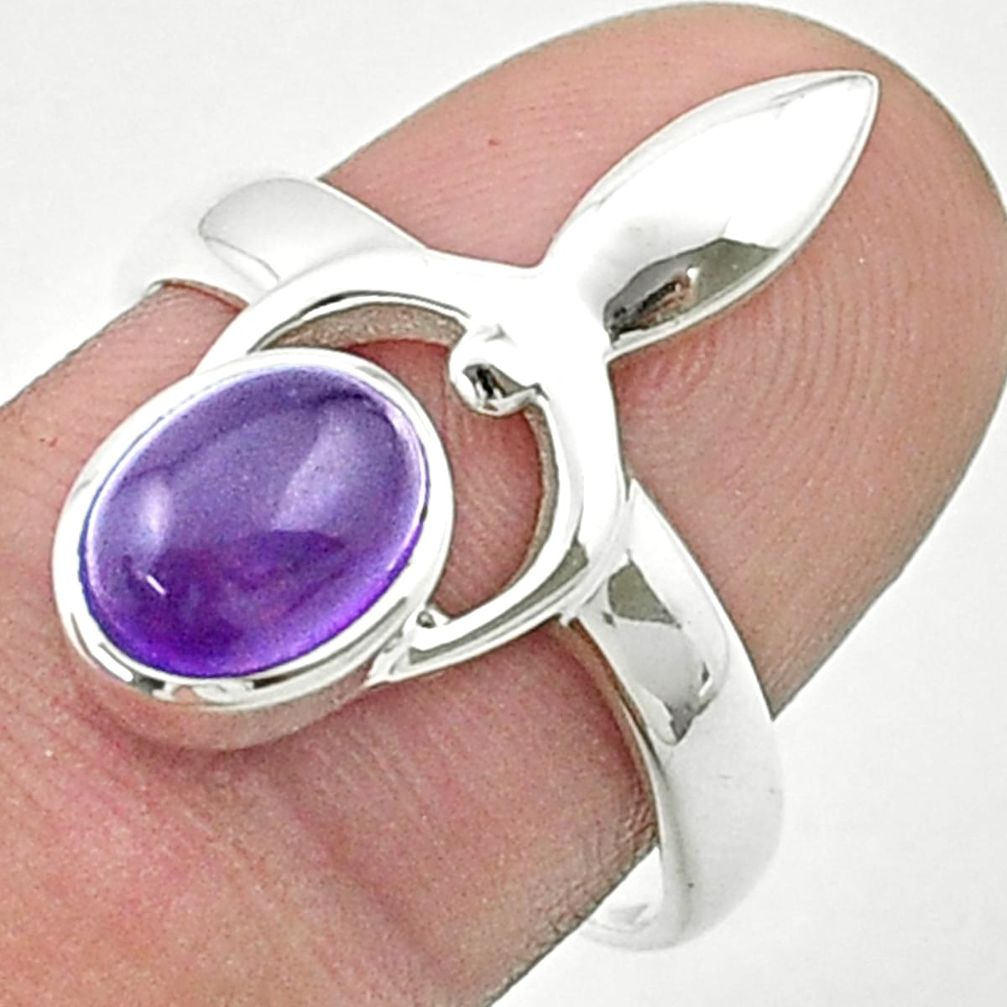 Clearance Sale- 2.04cts spirit healer natural purple amethyst 925 silver ring size 8.5 u36992