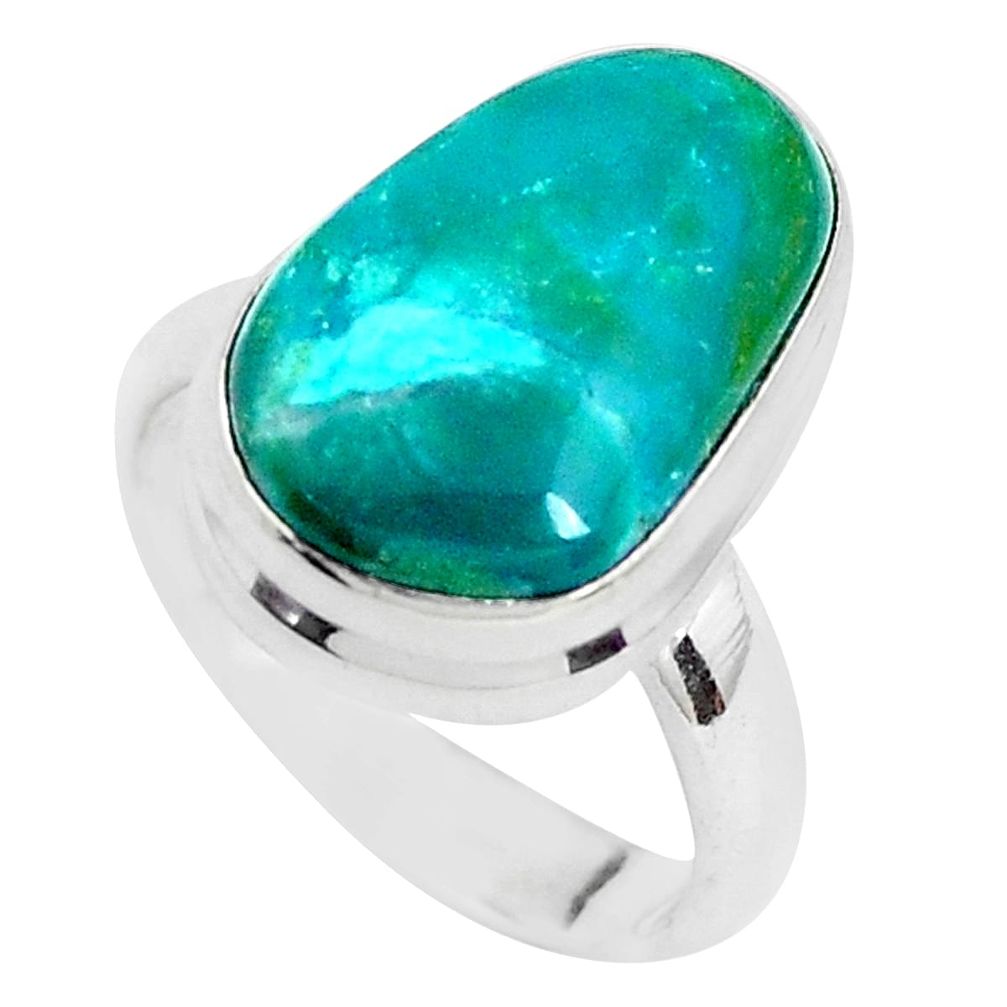 8.03cts natural green opaline 925 silver solitaire ring jewelry size 6 p40153