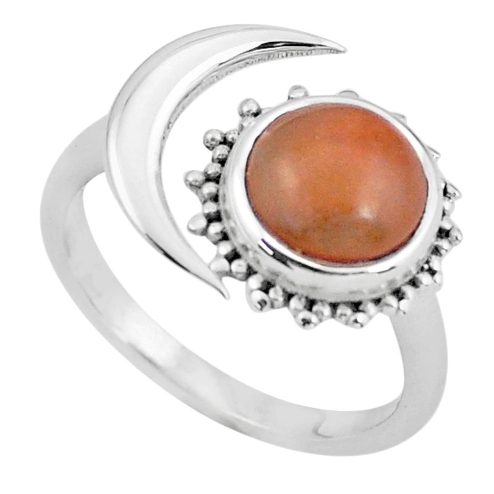 3.50cts natural jasper red 925 silver adjustable solitaire ring size 7.5 p60988