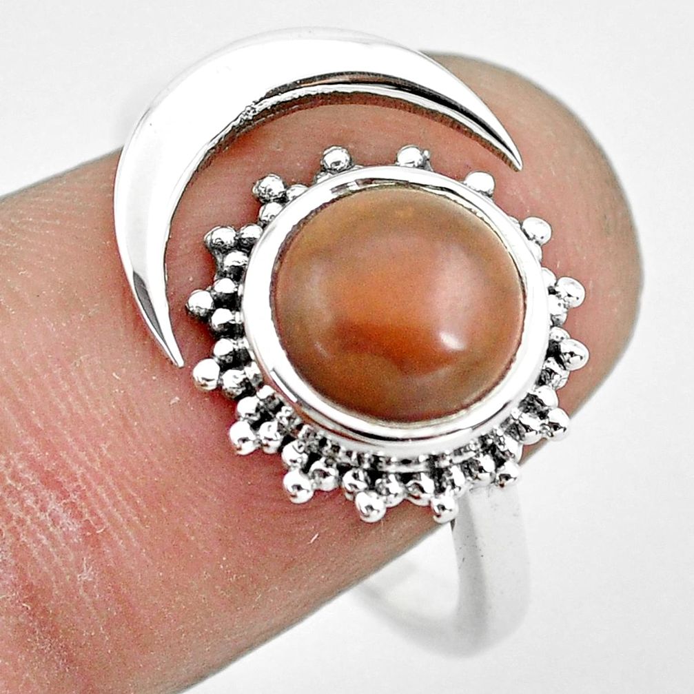 2.41cts natural jasper red 925 silver adjustable solitaire ring size 8.5 p61761