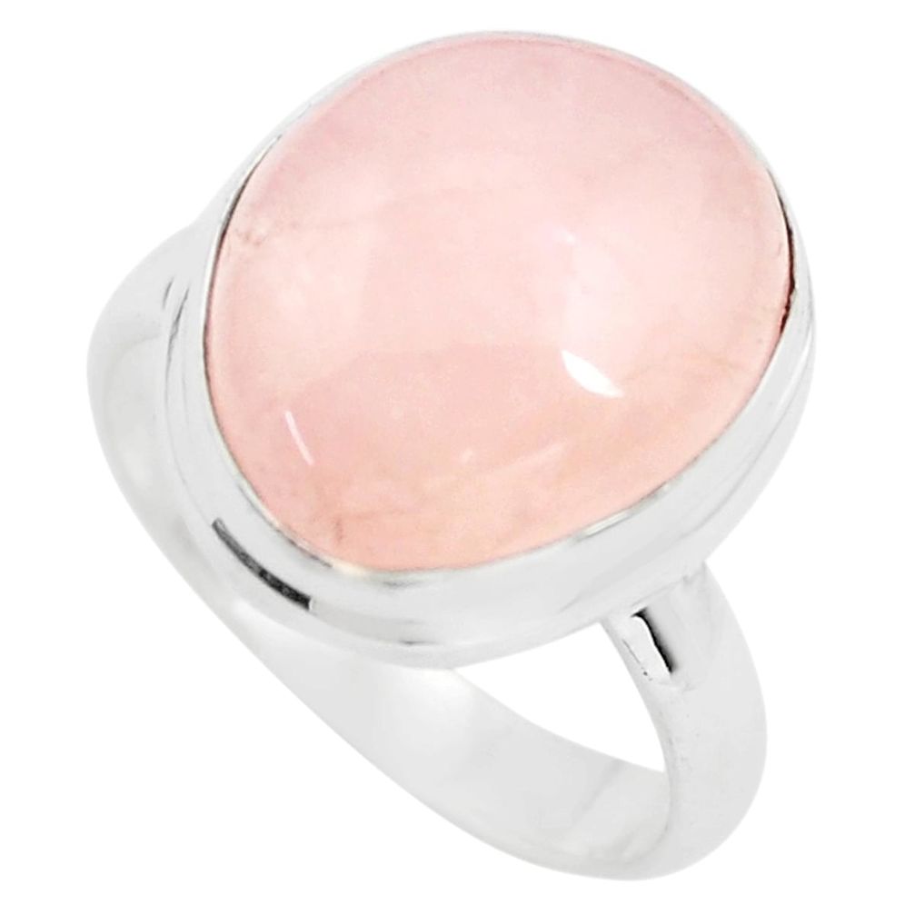 6.84cts natural morganite 925 silver solitaire ring jewelry size 6 p72462