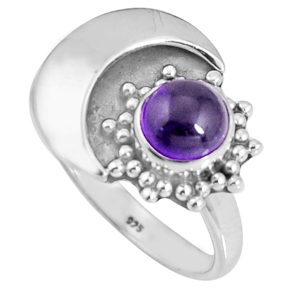 1.35cts natural purple amethyst 925 sterling silver ring jewelry size 8 d32592