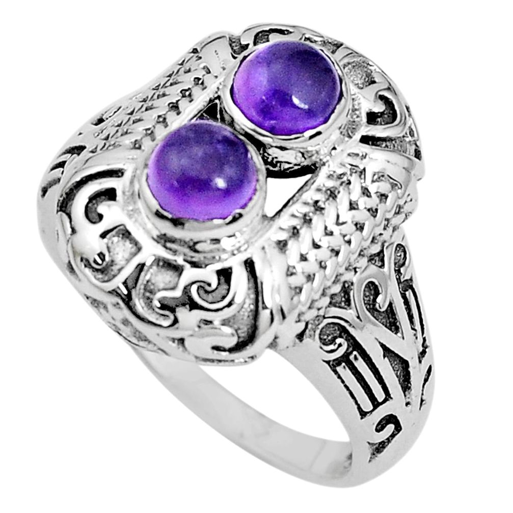 1.88cts natural purple amethyst 925 sterling silver ring jewelry size 9 p36241