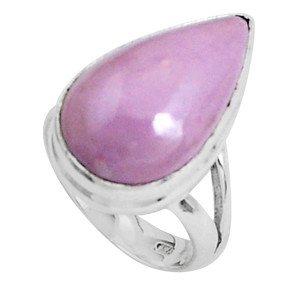 9.88cts natural purple phosphosiderite 925 silver solitaire ring size 5.5 p45955