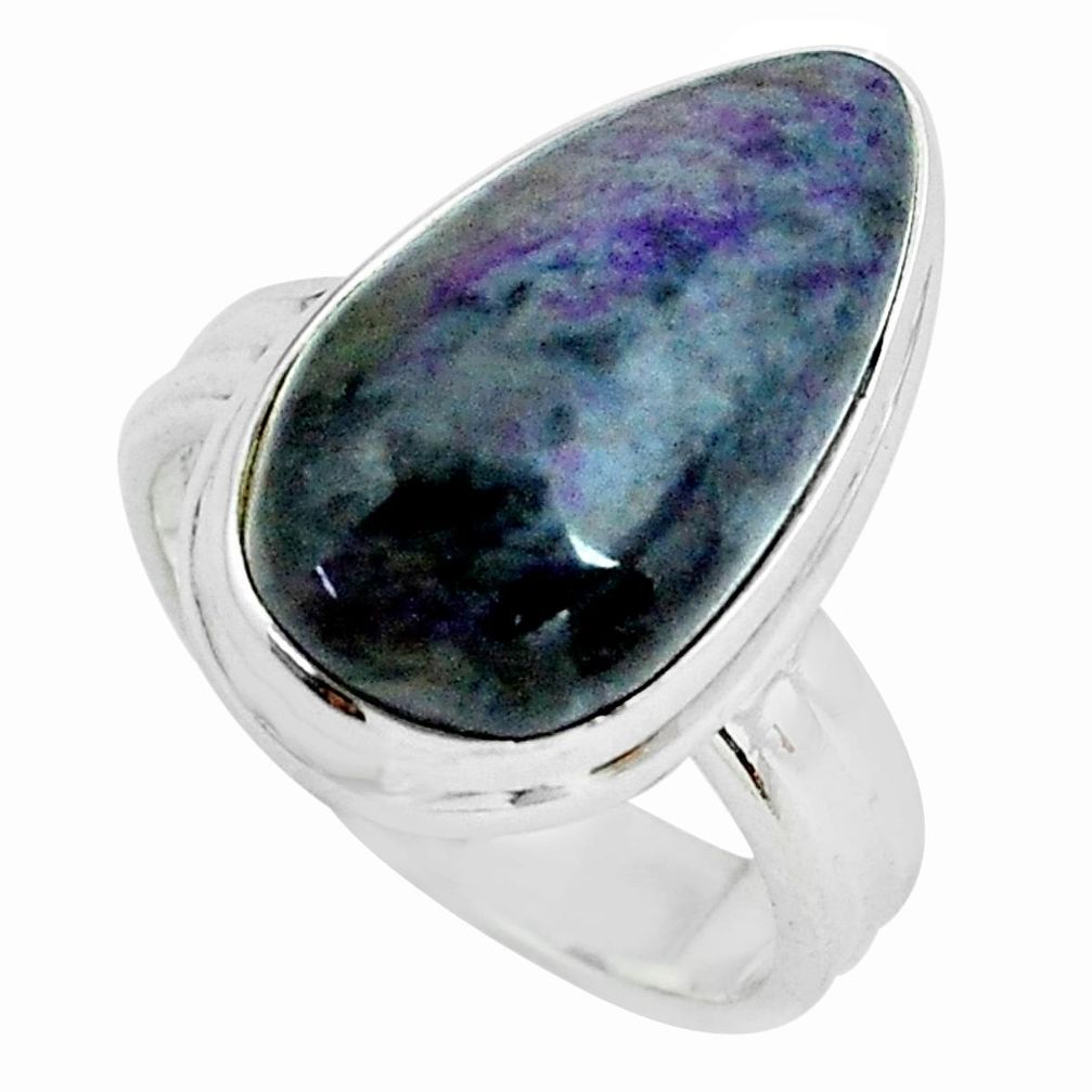 10.02cts natural purple sugilite 925 silver solitaire ring jewelry size 7 p68323