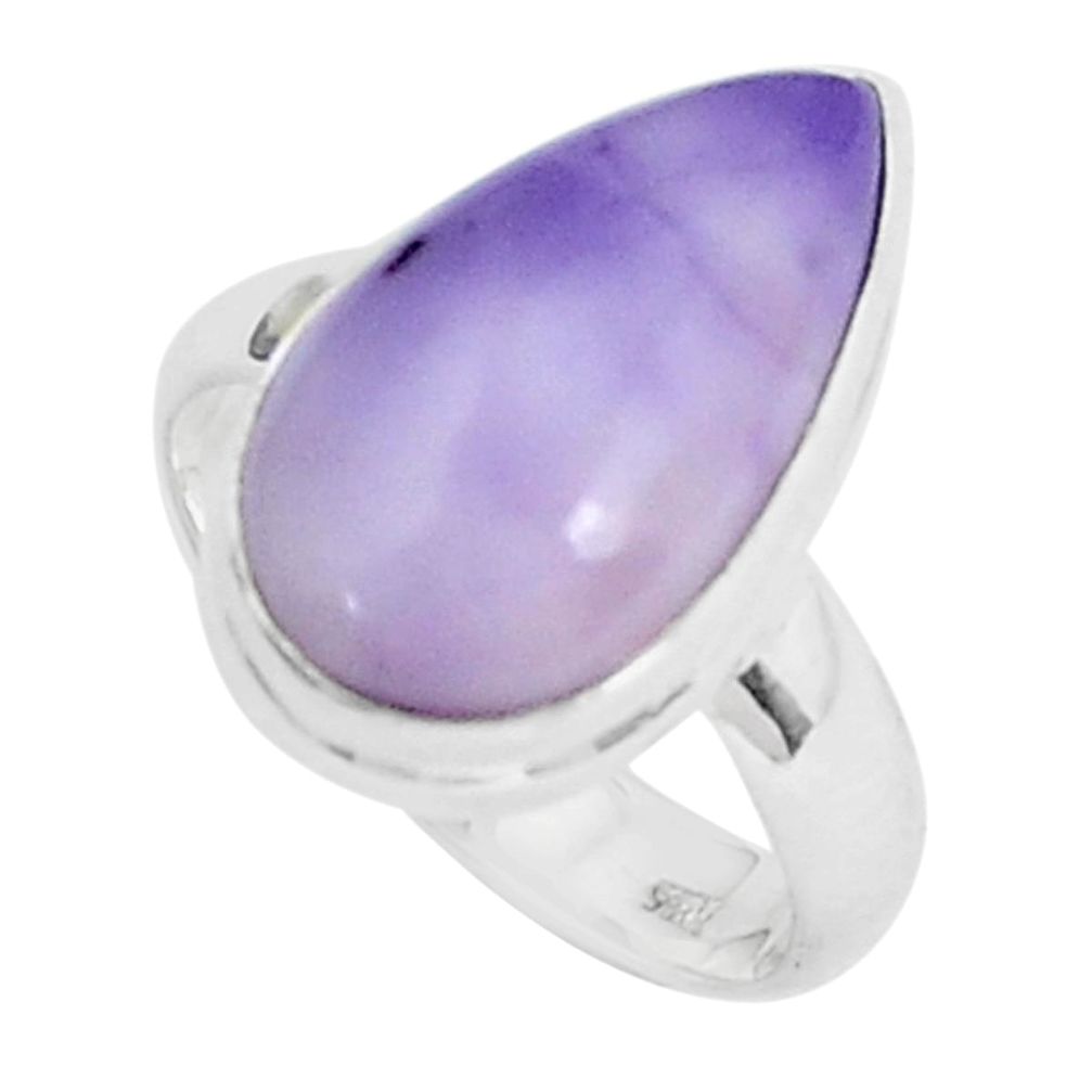 10.31cts natural purple tiffany stone 925 silver solitaire ring size 7 p45992