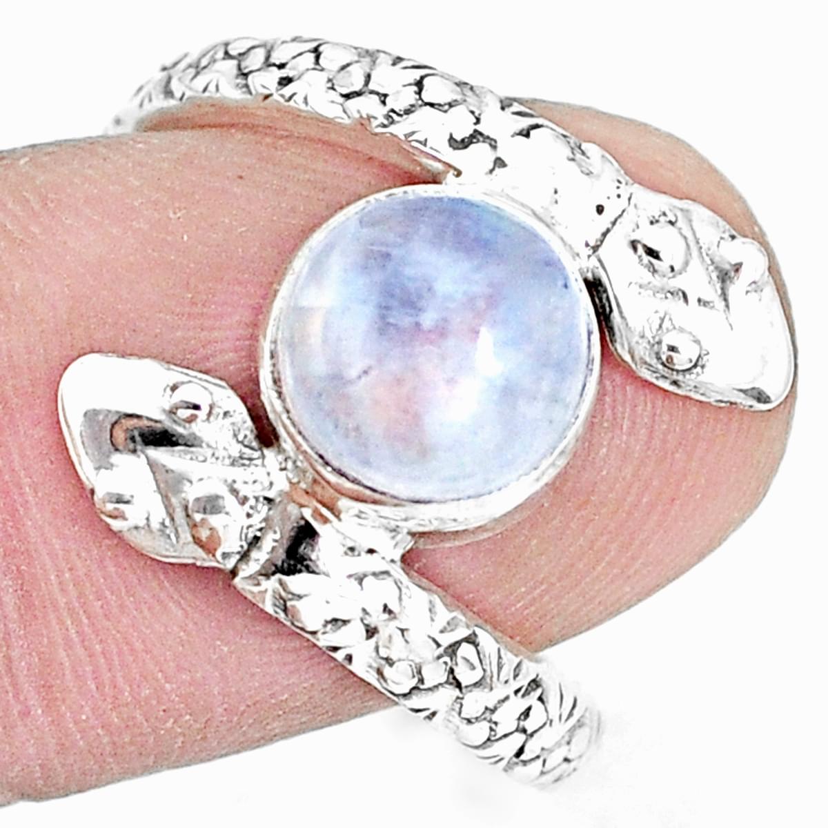Luxury Sterling Silver Mens White Moonstone Cufflinks 2 Natural Gemstones Rainbow
