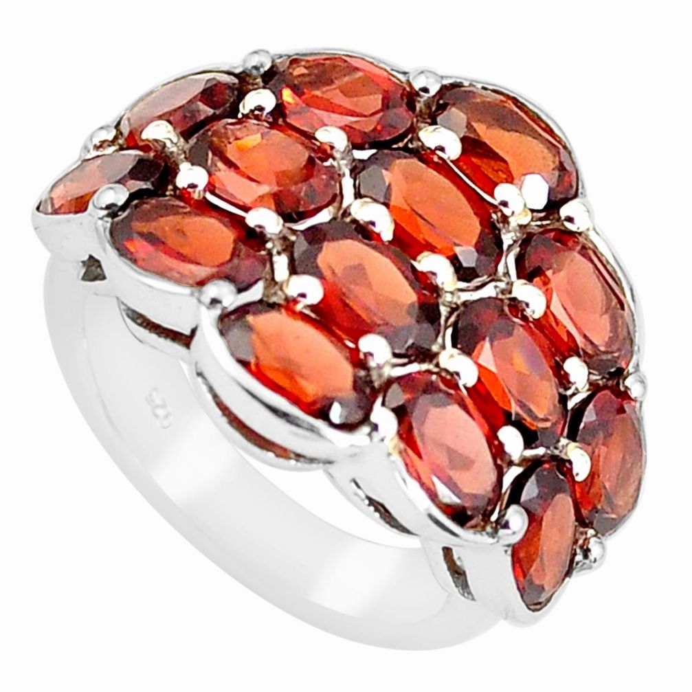 15.33cts natural red garnet 925 sterling silver ring jewelry size 6.5 p62226