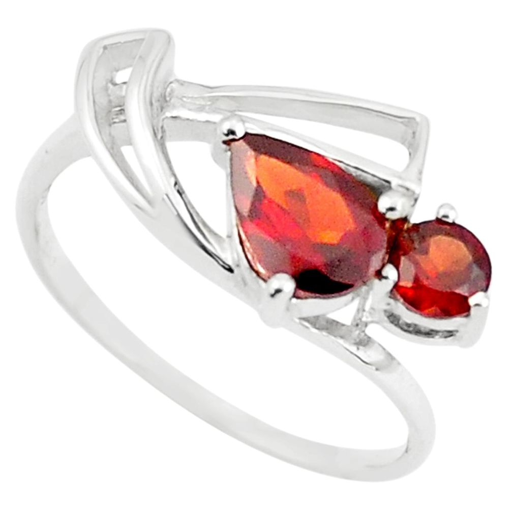 2.60cts natural red garnet 925 sterling silver ring jewelry size 7 p73163