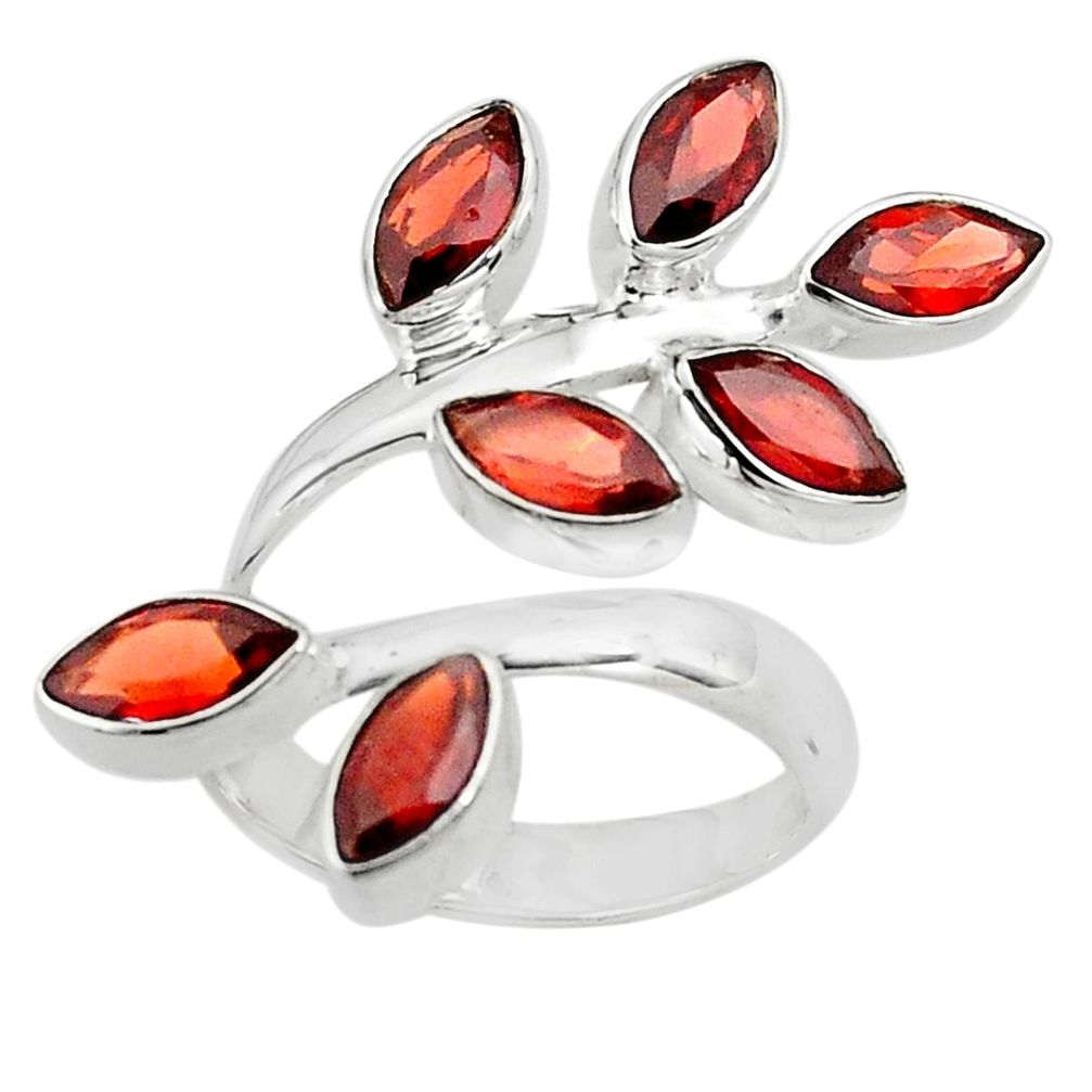 13.22cts natural red garnet 925 sterling silver ring jewelry size 9.5 p77651