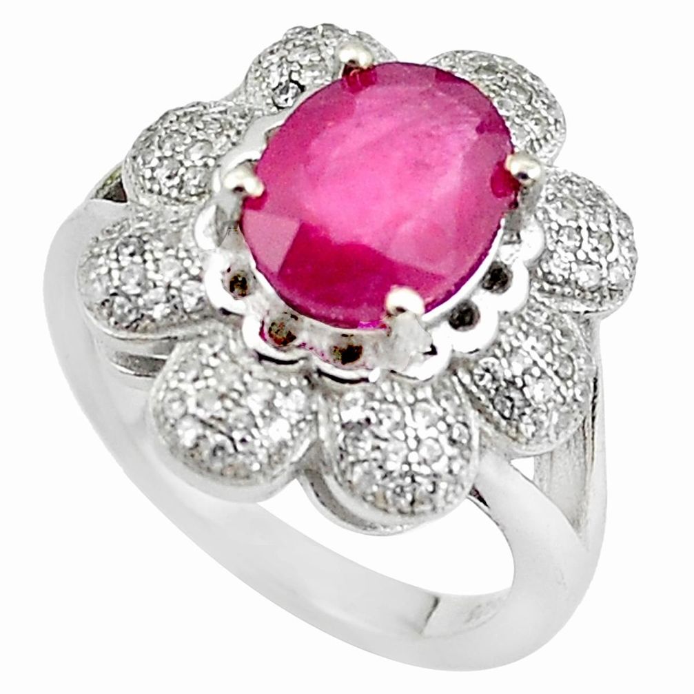 7.51cts natural red ruby topaz 925 sterling silver ring jewelry size 7 c2092