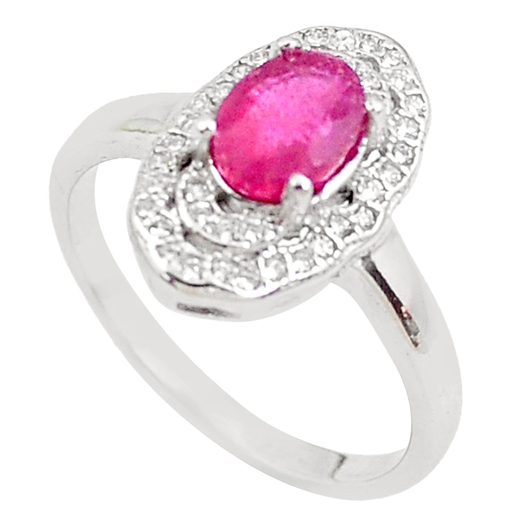 LAB 2.58cts natural red ruby topaz 925 sterling silver ring jewelry size 8 c2117
