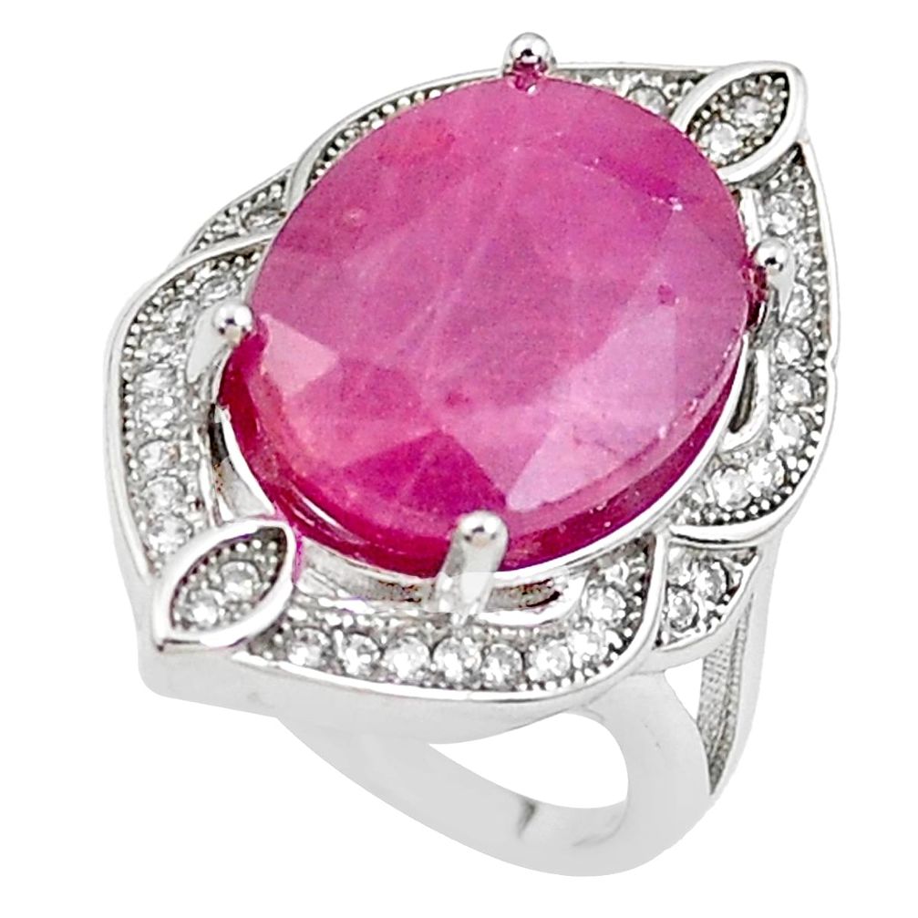 7.78cts natural red ruby topaz 925 sterling silver ring jewelry size 5.5 c2118