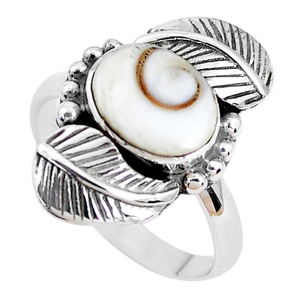 4.02cts natural white shiva eye 925 silver solitaire ring size 8 p42221