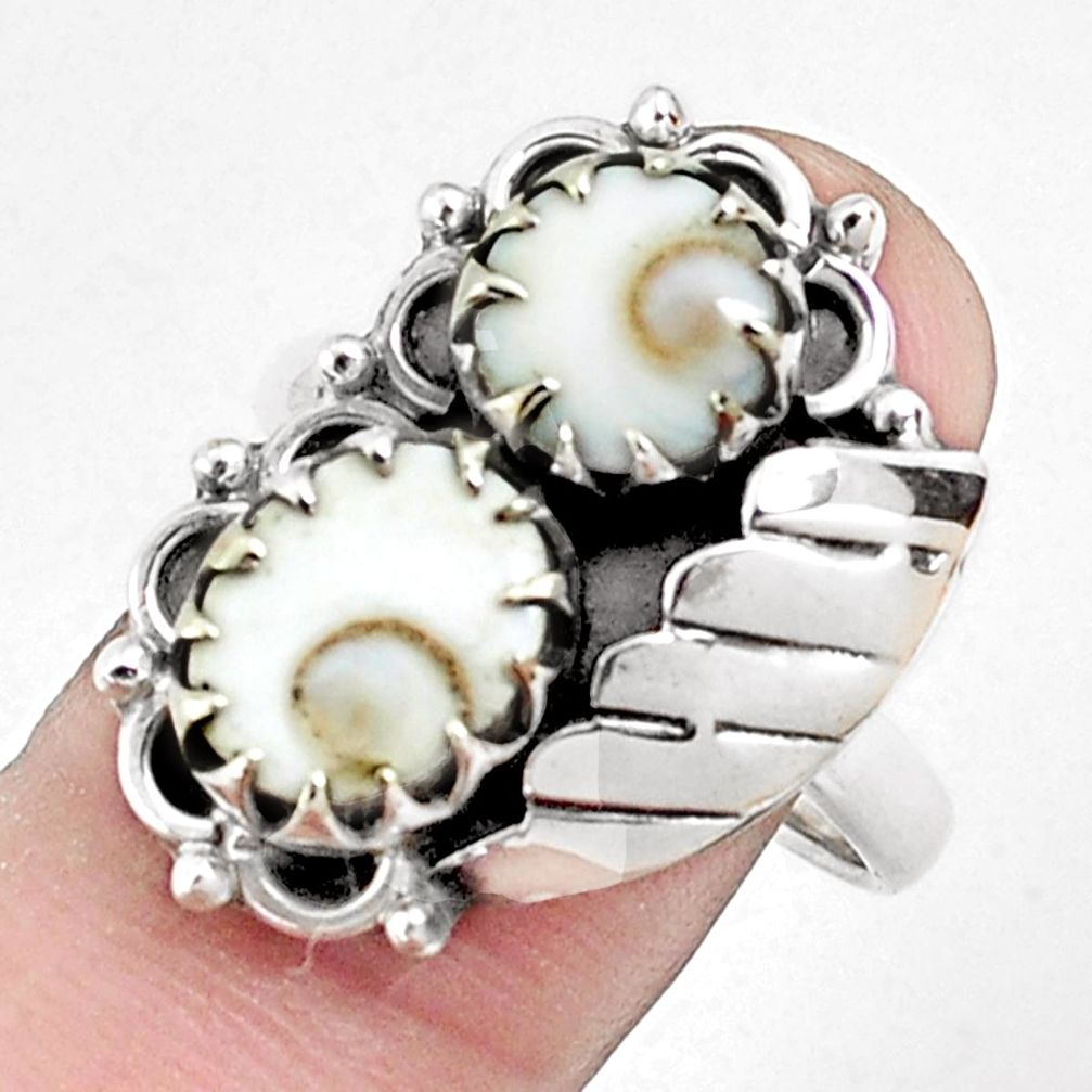 7.07cts natural white shiva eye 925 sterling silver ring jewelry size 9 p42325