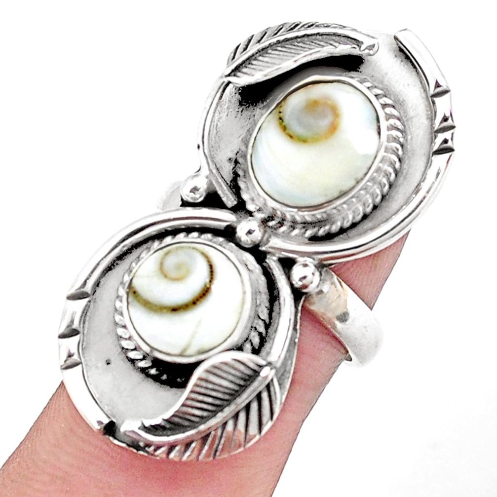 6.48cts natural white shiva eye 925 sterling silver ring jewelry size 7 p42423